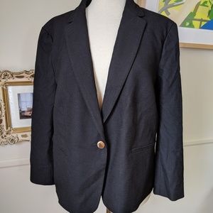 Black Ann Taylor, single button blazer. Size 18.